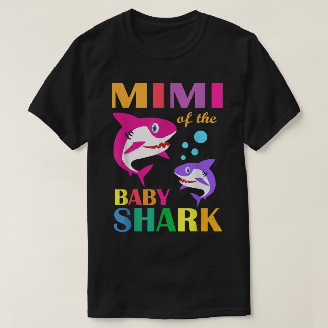 Mimi of Baby Birthday Shark Mimi Shark Mammor T Shirt (Design framsida)