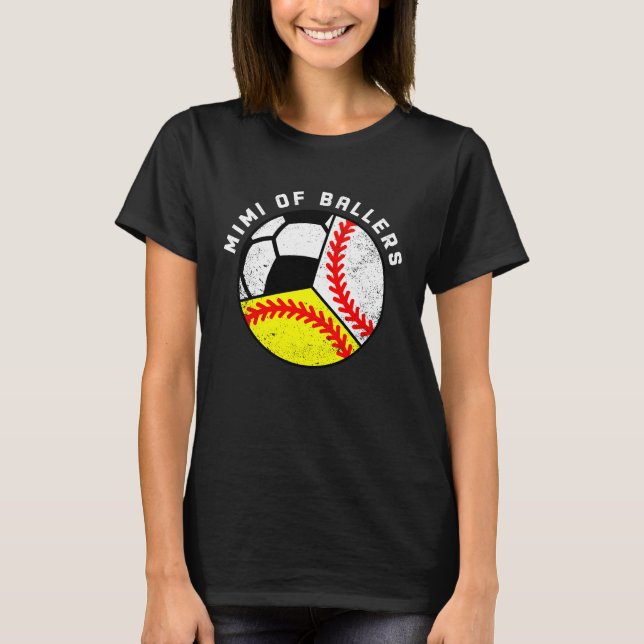 Mimi of Ballers Baseball Softball Soccer Mimi T Shirt (Framsida)