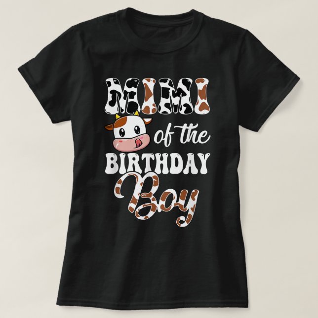 Mimi of Birthday Boy Cow Farm 1St Birthday Boy T Shirt (Design framsida)