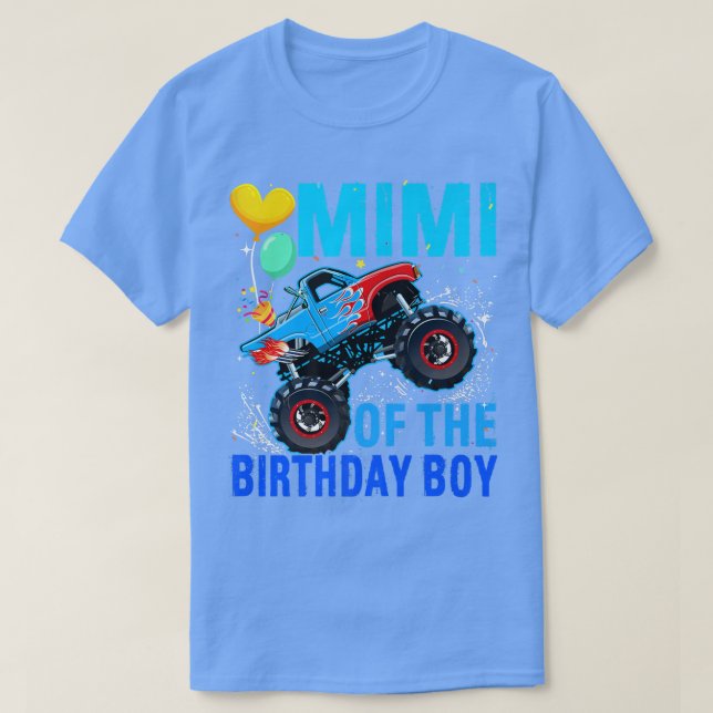 Mimi of Birthday Boy Tävla Monster Lastbil Fami T Shirt (Design framsida)