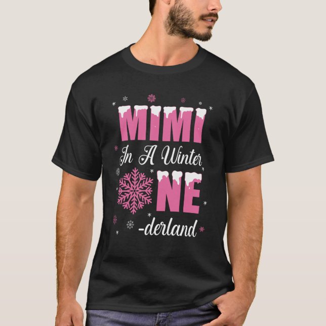 Mimi of Birthday Girl Winter Onederland 1st Bi T Shirt (Framsida)