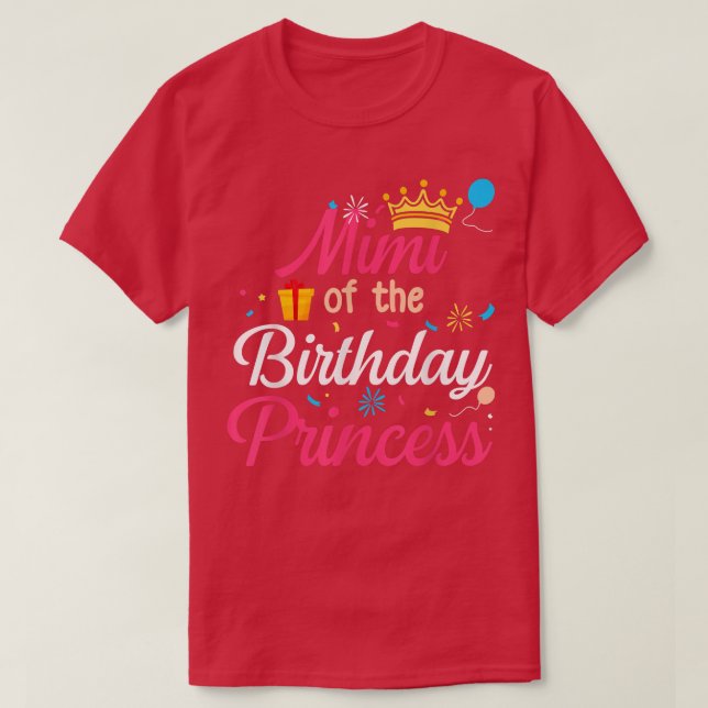 Mimi of Birthday Princess Cute Mamma Mamma T Shirt (Design framsida)