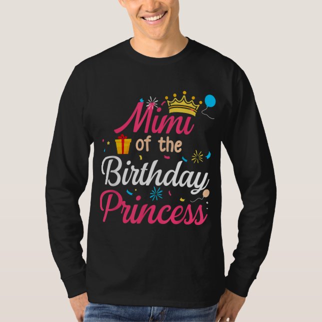Mimi of Birthday Princess Cute Mamma Mamma T Shirt (Framsida)