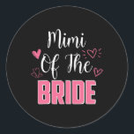 Mimi of Bride Family Bröllopsfest ska vara Runt Klistermärke<br><div class="desc">Mimi of Bride Family Bröllopsfest ska vara</div>