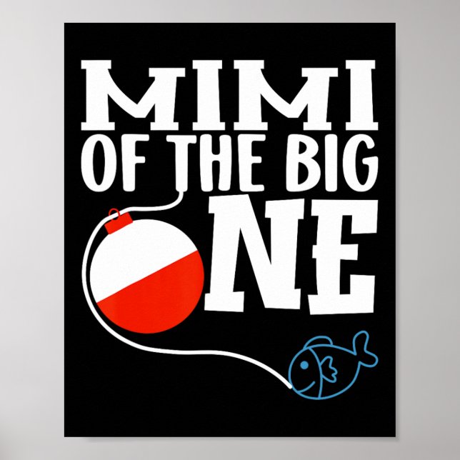 Mimi Of The Big One Fishing Boy First Birthday Ofi Poster (Framsidan)