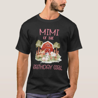 Mimi of the Birthday for Girl Barnyard Farm Animal T Shirt