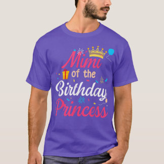 Mimi Of The Birthday Princess Cute Mom Mama  T Shirt