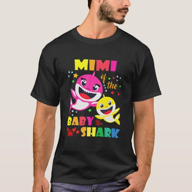 Mimi of the Birthday Shark Pappa, Mamma Matching F T Shirt (Framsida)