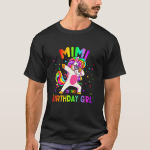 Mimi of the Födelsedagsfest Girl Dabbing Unicorn T Shirt