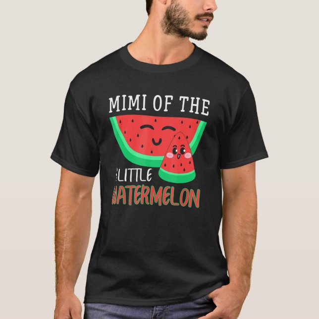 Mimi of the Little Watermelon Melon Family Matchin T Shirt (Framsida)