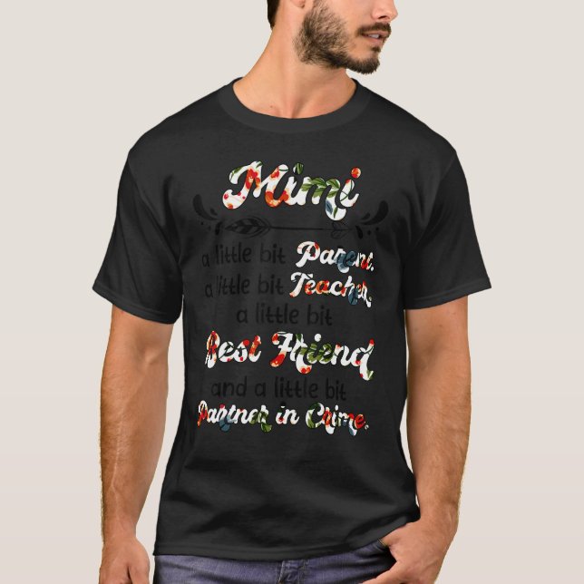 Mimi Parent Lacher Partner in Crime T Shirt (Framsida)