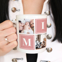Mimi Photo Collage Anpassningsbar Giant Coffee Mug Jumbo Mugg