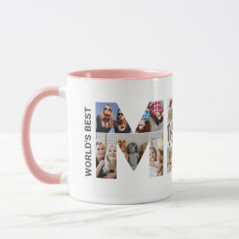 Mimi Photo Collage Brev Cutout Grandma Birthday Mugg