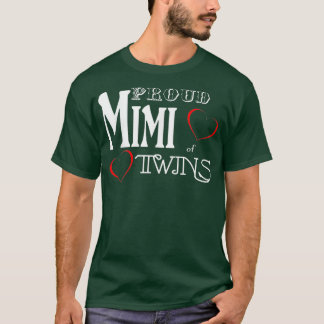 Mimi   Proud Mimi of Twins  Grandmother Gift T Shirt
