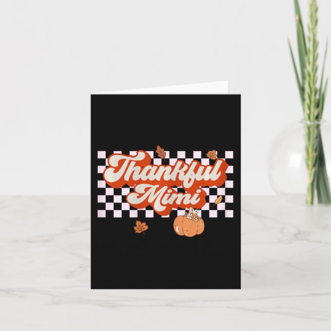 Mimi Retro-Thanksgiving - matchande Fam Kort (Framsida)