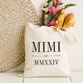 Mimi Roman Numeral Year Etablerad Tygkasse