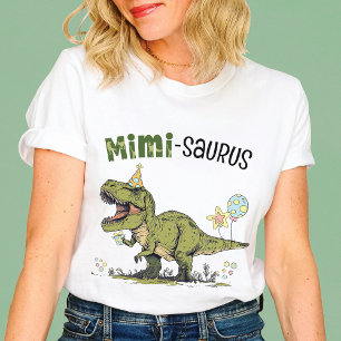 Mimi-saurus Dinosaur Theme Roligt Barns födelsedag T Shirt