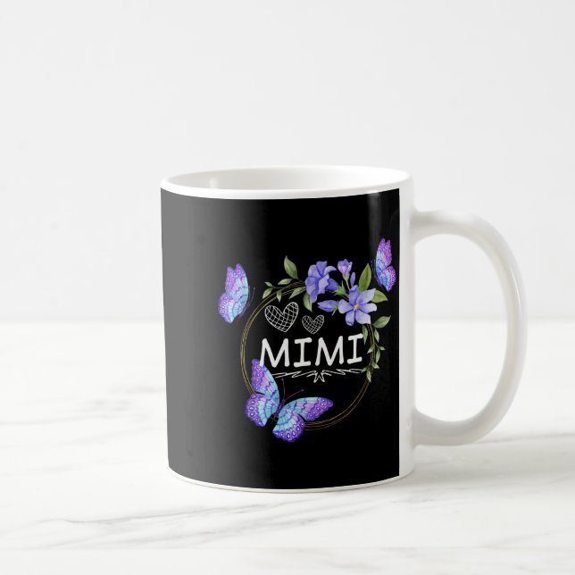 Mimi Shirt For Women With Butterflies Mother's Day Kaffemugg (Höger)