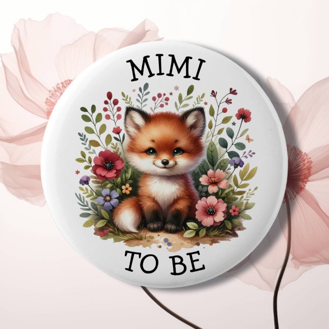 Mimi ska | Knapp för Woodland Thworthy Baby Shower (Skapare uppladdad)