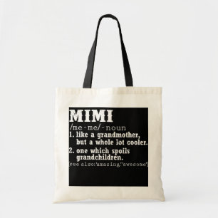 Mimi som en mormor men en hel solljus tygkasse