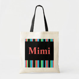Mimi Söt Stripe Tote Bag Tygkasse