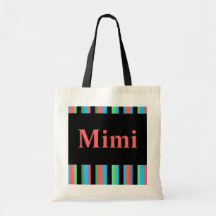 Mimi Söt Stripe Tote Bag Tygkasse