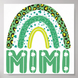 Mimi St patricks day Irish Grandmor Rainbow Poster