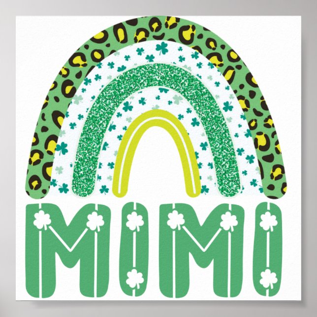 Mimi St patricks day Irish Grandmor Rainbow Poster (Framsidan)
