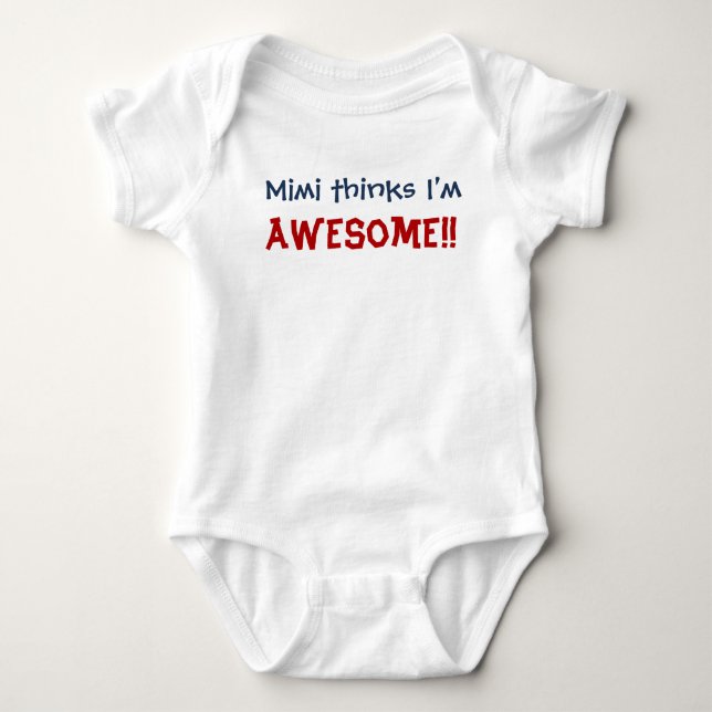 Mimi Thinks, jag är Fantastisk! Baby Spädbarnsdräk Tröja (Framsida)