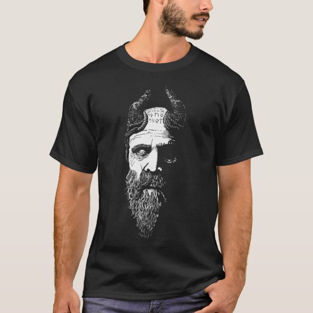 Mimirs huvud från gudar t shirt (Framsida)