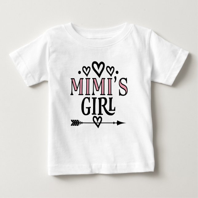 Mimis flicka Cute Granddotter Gift T Shirt (Framsida)