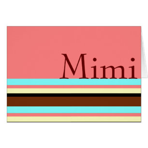 Mimis kräm- rosor för blåttbrunt hälsningskort