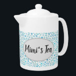 Mimis Tekanna av Tea Sea Glass Coastal Mönster<br><div class="desc">Njut av Mimis tesjögräs vid mönster tekanna.</div>