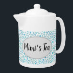 Mimis Tekanna av Tea Sea Glass Coastal Mönster<br><div class="desc">Njut av Mimis tesjögräs vid mönster tekanna.</div>