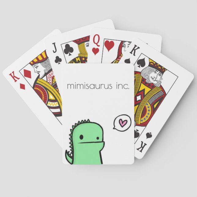 mimisaurus Inc. som leker kort Spel Kort (Baksidan)