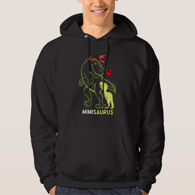 Mimisaurus Mimi Tyrannosaurus Dinosaur Baby Mor Hoodie (Framsida)