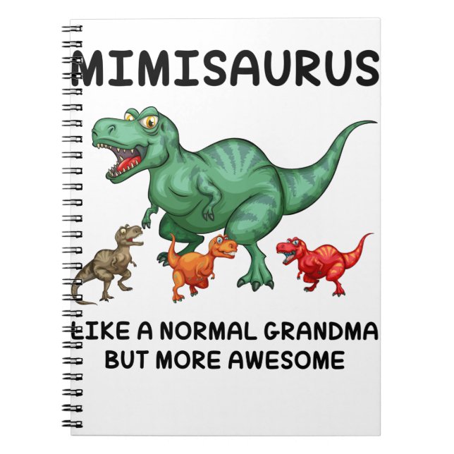 Mimisaurus som en vanlig mormor men mer Fantastisk Anteckningsbok (Framsidan)