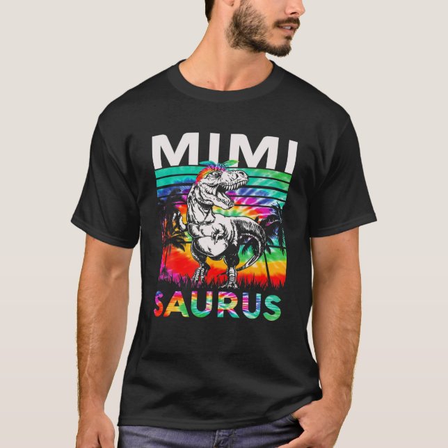 Mimisaurus t Rex Dinosaur Mimi Saurus Family Match Shirt (Framsida)