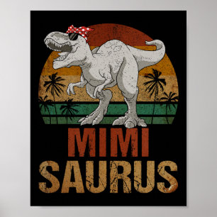 Mimisaurus T Rex Dinosaur Mimi Saurus Mors dag Poster