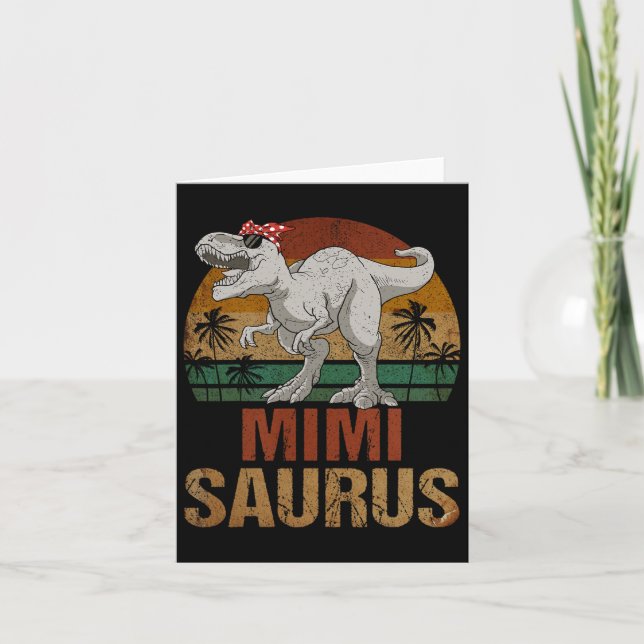 Mimisaurus T Rex Dinosaurie Mimi Saurus Mors Dag Kort (Framsida)