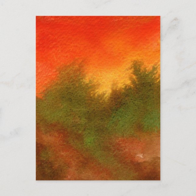 "Mimminalist Sunset"-vykort för Land-vägar Vykort (Framsida)