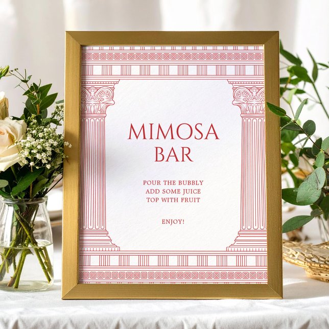 Mimosa bar affisch för gudinna fest (Skapare uppladdad)