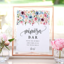 Mimosa Bar Akvarell Blomma Blommar Personlig Poster
