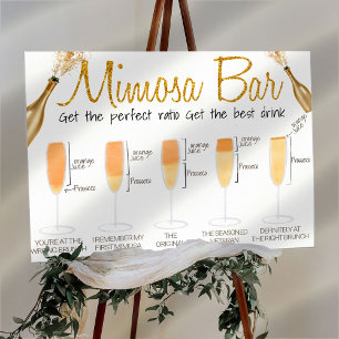 Mimosa Bar Bröllopsbrunch skylt