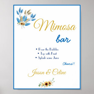 Mimosa Bar Bröllopsskylt Poster