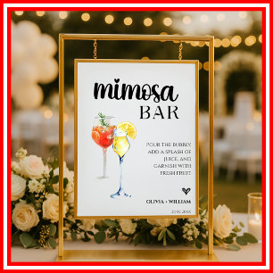 Mimosa Bar Bröllskapsbar Manus Skylt