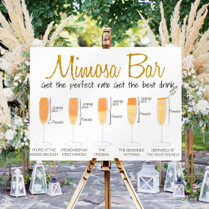 Mimosa Bar Brunch Drycker Juice Mixning Skylt