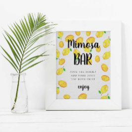 Mimosa Bar Citron Bröllopsdusch Huvudtryck Poster