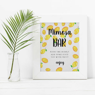 Mimosa Bar Citron Bröllopsdusch Huvudtryck Poster