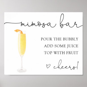 Mimosa Bar Dricks Skylt